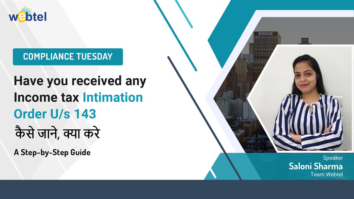 webteldotin's tweet image. 🔹Compliance Tuesday🔹

New Video is Out Now✨

▶️ What is Intimation Order U/s 143 | कैसे जाने, क्या करें ? | Compliance Tuesday | Webtel

👉 Watch the full video at &amp;gt;&amp;gt; youtu.be/PGH0AxOZ2Nk
.
.
#compliancetuesday #howto #intimationorder #webtel