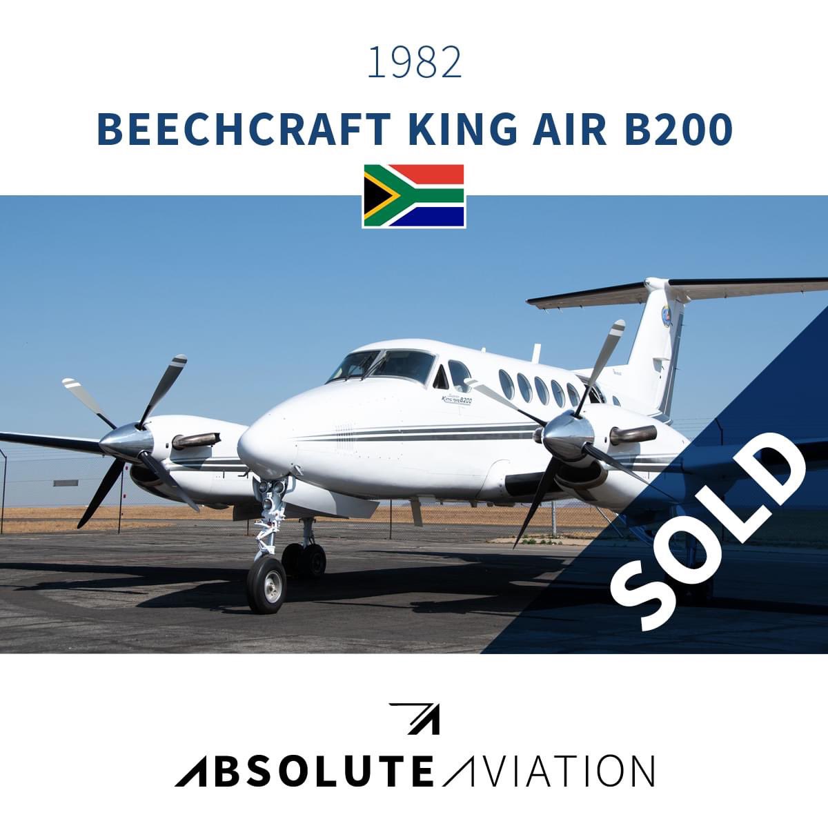 AbsoluteAvia's tweet photo. SOLD!! The 1982 #Beechcraft King Air B200 has found a new home in South Africa.
Well done on the sale Justin Van Tonder from The Absolute Team!
View our inventory: https://t.co/kPHmrn8BZG
#absoluteaviation #aircraft #aviation #pilot #pilotlife https://t.co/S2kcKIxk96