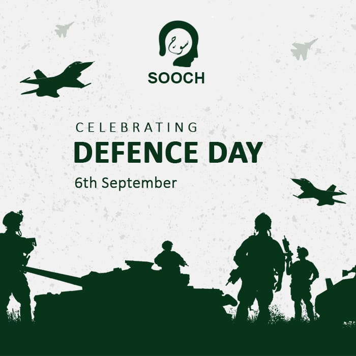 Sooch_official's tweet photo. #6thSeptember
#Defence_Day
Happy Defence Day Pakistan! Today we express our gratitude to the Pak Army for their selfless efforts for the nation! Thank you!
#Sooch
#Faith_Unity_Descipline https://t.co/bO9FIjvaiy