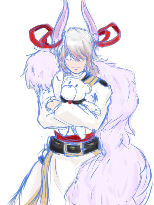 ジェットさん( )に描いてもらった私のキャラ化イラストを、海より広いお心の許可を得て描かせていただいています〜〜色ラフこうかな〜こっちの色かな〜って決めてくの楽しすぎる〜Live2Dとかで動かしたいくらい好き〜〜〜〜〜線画も楽しみだ〜〜〜〜!! 