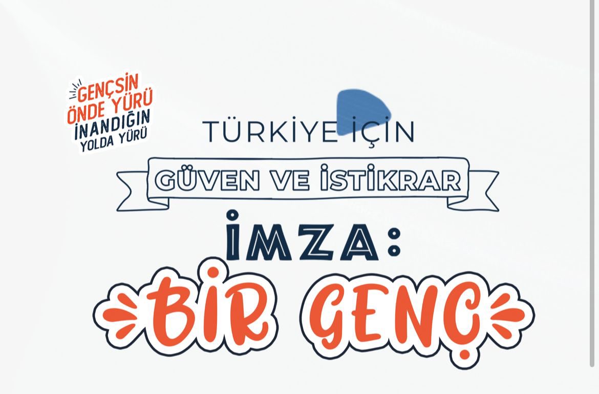 Büyük ve Güçlü Türkiye yolunda birlikte çalışmak için sizleri aramıza bekliyoruz.😊

Linki buraya bırakıyoruz.👇🏻
imzabirgenc.com
#İmzaBirGenç

<a href="/eyupkadirinan/">Eyyüp Kadir İnan</a> 
<a href="/hakanhanozcan/">Hakan Han ÖZCAN 🇹🇷</a> 
<a href="/avyusufibis/">Yusuf İBİŞ</a> 
<a href="/efedemirhann/">Ülkü Efe Demirhan</a>