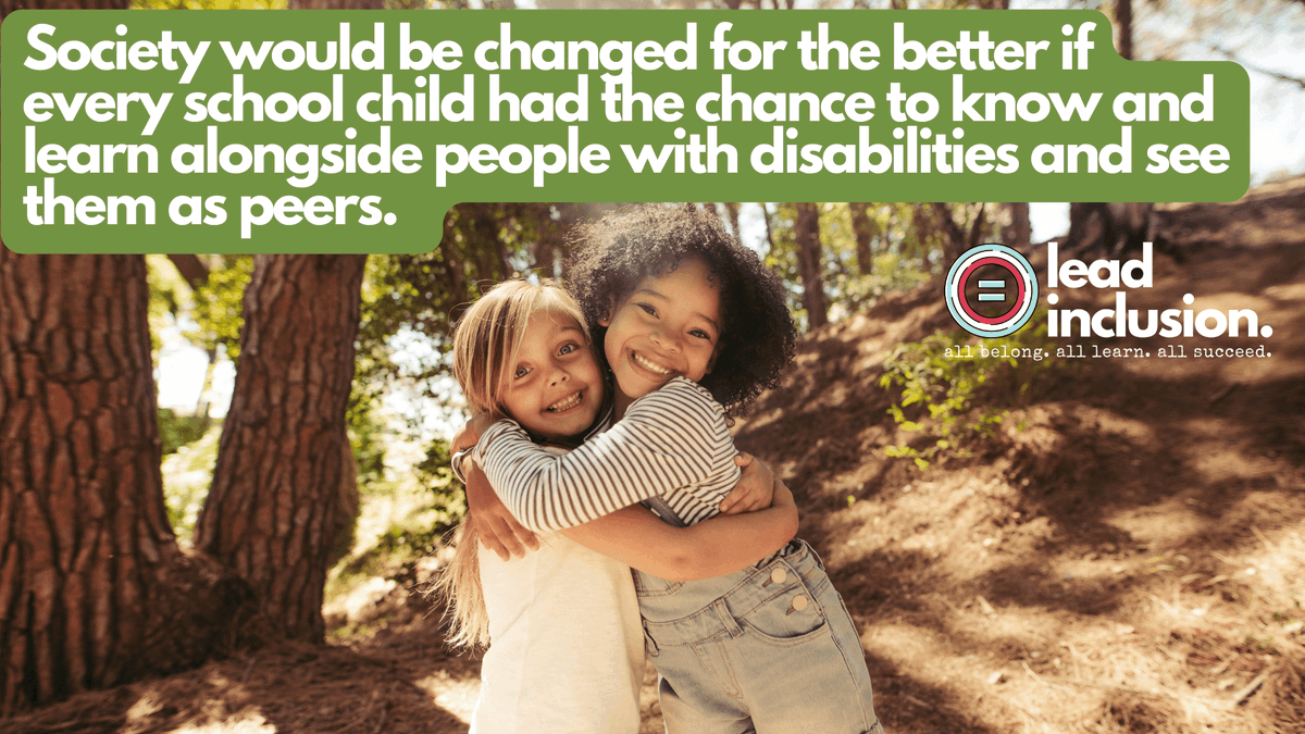 leeannjung's tweet photo. Society would be changed for the better if every school child had the chance to know and learn alongside people with disabilities and see them as peers. It’s not about pity; it’s about the recognition of fundamental rights and human dignity. #LeadInclusion #EdChat #UDL #UDLchat https://t.co/WI3ceoL04b