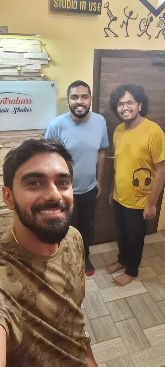 Anil_CJ's tweet photo. Fun Tracking Bass with the very talented Naveen Napier for my song at Contrabass Studios. https://t.co/wh6HI3LpR6