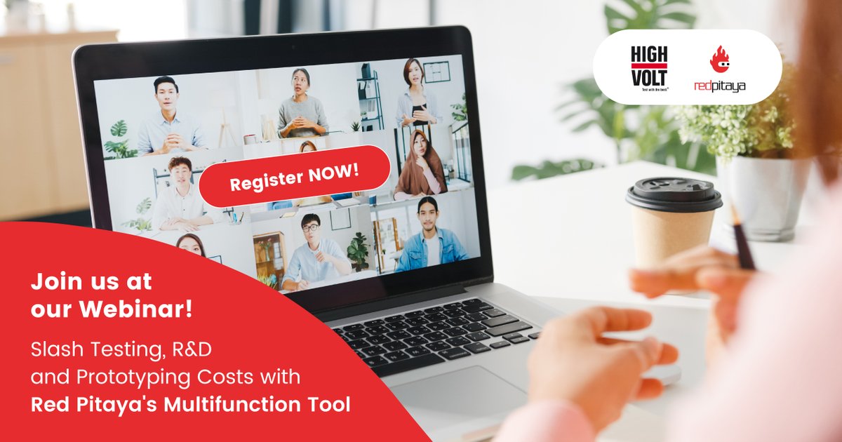 RedPitayaCom's tweet image. Join us at our webinar tomorrow, 7 September where our product manager Nicu and HIGHVOLT's design engineer Christoph discuss how Red Pitaya can help you slash your testing, R&amp;amp;D, and prototyping costs.

Register now: hubs.la/Q01lDdCx0

#RedPitaya #webinar #HIGHVOLT