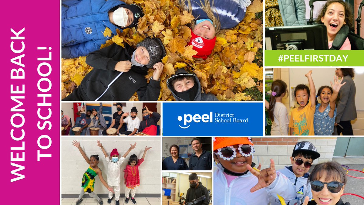 PeelSchools's tweet photo. Welcome back to school #PeelFam! Another year of learning, creating new memories, and jumping into new opportunities. We can't wait to see all that you will accomplish this year! #PeelFirstDay https://t.co/ARNDIQsyB6