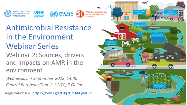 WOAH's tweet photo. What are the main sources of 🦠#AntimicrobialResistance (AMR)🦠 in the environment?

Alongside @FAO, @UNEP &amp; @WHO we’re hosting an interactive webinar where you can engage with #AMR experts to better understand this global health threat.

Register here 👉 https://t.co/8IIPujX8lH https://t.co/FG24kqijN2