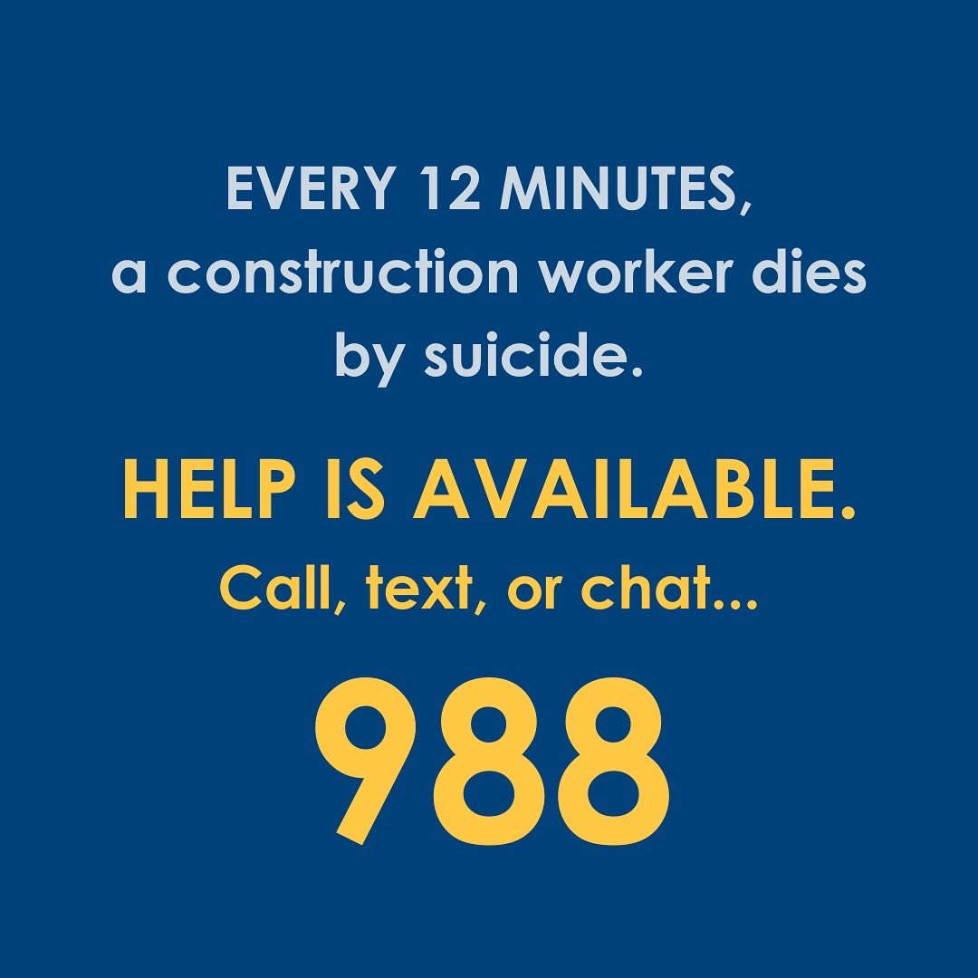 holderconstruct's tweet image. Construction Suicide Prevention Week seeks to raise awareness of the unique challenges faced by workers in our industry that lead to suicide and what can be done to prevent it. By dialing 988, you can receive free and confidential support from skilled counselors. #HolderSAFE