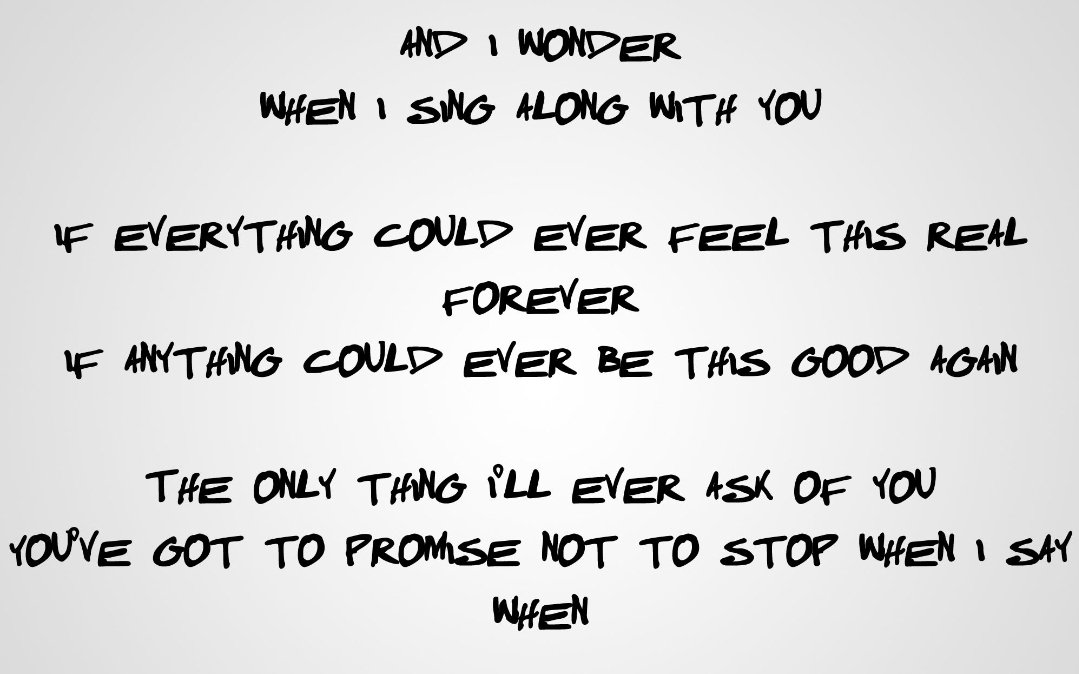 The meaning of these lyrics has now changed forever ⚘️❤️