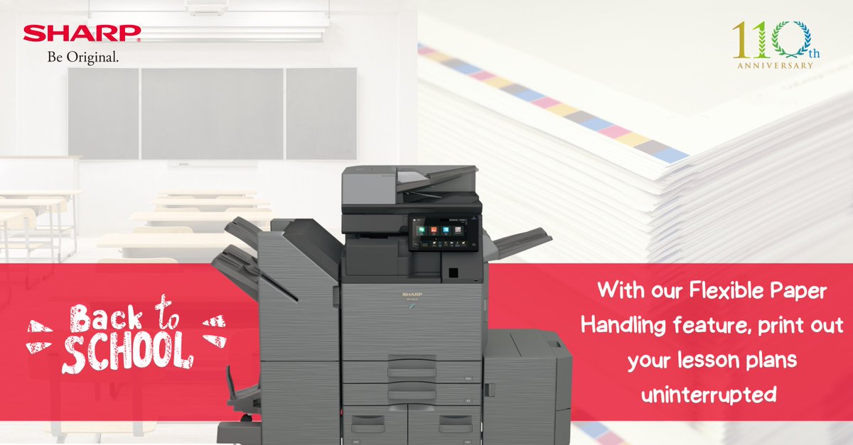 Sharp_Canada's tweet image. #backtoschool2022 
Did you know our BP series of multifunctional printers offer Flexible Paper Handling feature that supports media up to 300 gsm, allowing users to print on a wide variety of paper stock or media. 
bit.ly/3KOJ0J0
#Schools #university #backtoschool