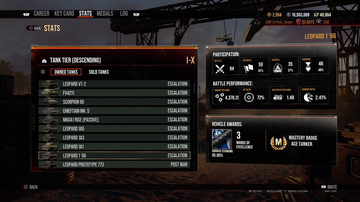 Pixel__Reaper's tweet photo. And another Leopard done. #3rdMark #StatPadding #WorldofTanksConsole @WoTConsole https://t.co/jDmXLbqsGA