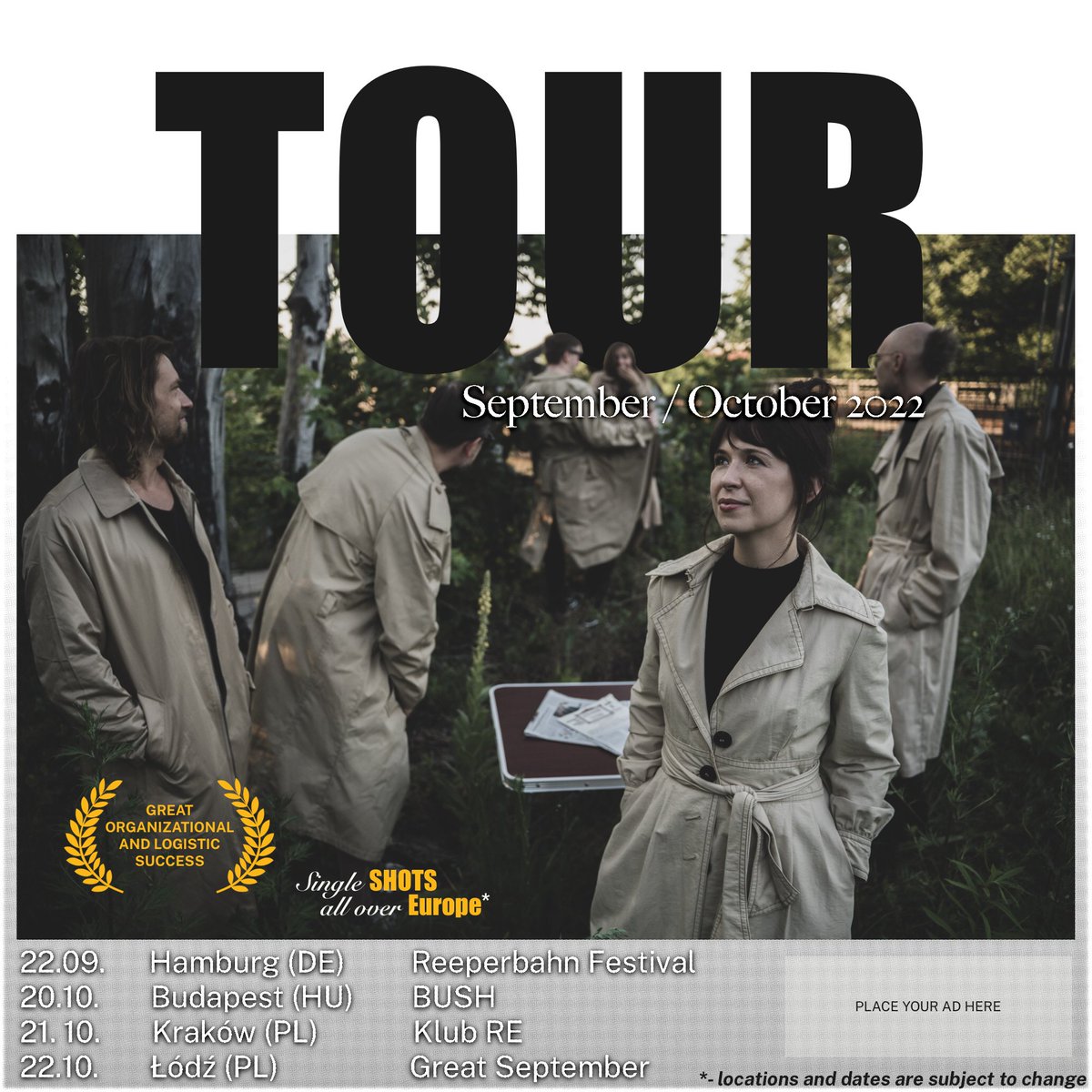 AlfahFemmes's tweet photo. September/October TRASA TOUR!✨
Ticket info: https://t.co/ejTmYpRHsQ
big thank you to our hosts: @Reeperbahn_Fest, #Reeperbahn2022, #budapestshowcasehub, #BUSH2022, @FrontRowHeroes, #KlubRE, #greatseptember https://t.co/noKlHPHA1r