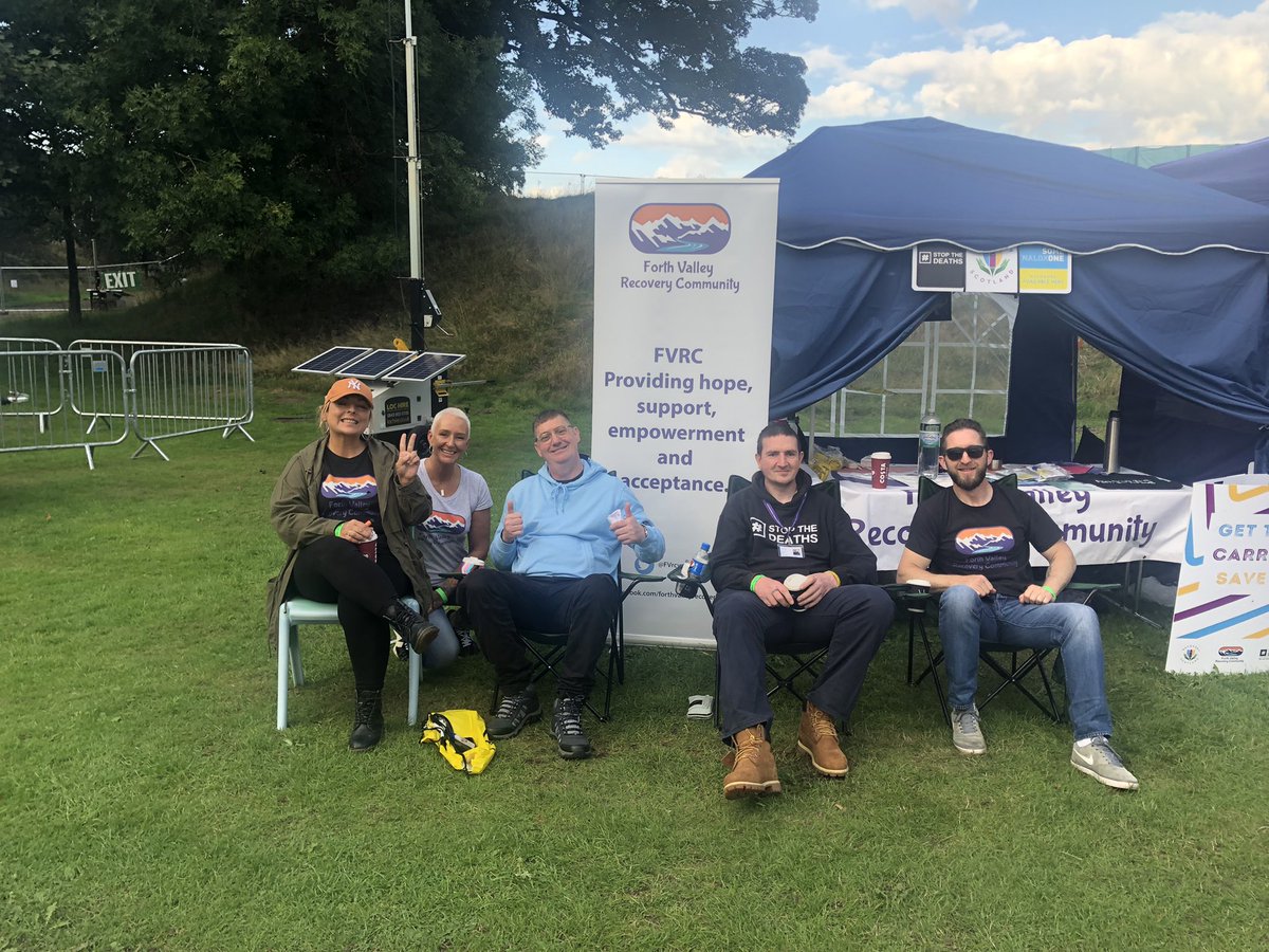 PJCochraneASC's tweet photo. @FVrcvrycmmnty with @falkirksafebase at Vibration Music Festival in Falkirk making recovery visible and doing Naloxone training. Well done everyone for their efforts on the day.
#WeDoRecover #recovery #stopthedeaths #recoveryispossible #fvrc https://t.co/EUswrg4P5v