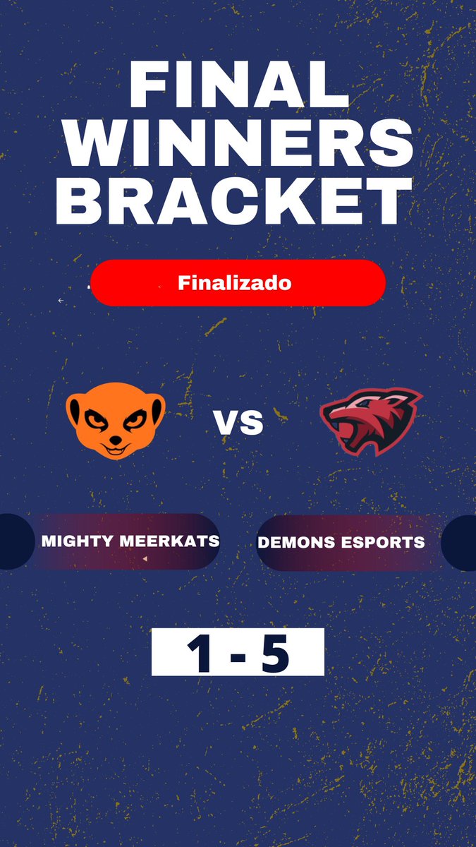 !Final del partido del Winners Bracket!

@DEMONSeSPorts11 se lleva la victoria con un resultado de 1-5

Enhorabuena!