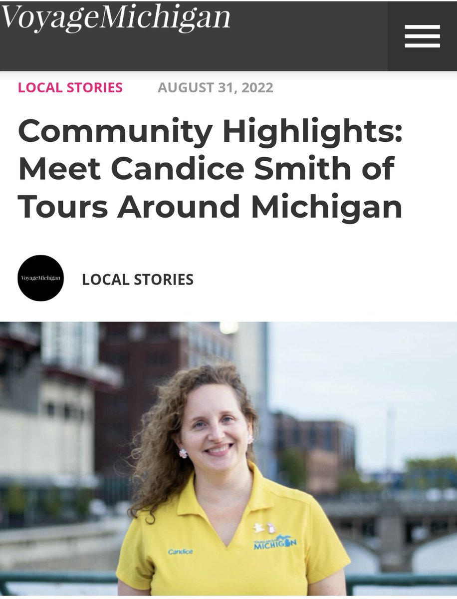 ToursAroundMI's tweet photo. Voyage Michigan! https://t.co/xiTvPpDZOZ 

#CityTour #HistoricHomeTour @ExperienceGR @PureMichigan #ExperienceGR #GhostTour #PureMichigan @DowntownGRInc @HotelDistrictGR @WestMichTourist @YelpWestMI #BeerTour #WineTour #DistilleryTour #RiverfrontTour @CandiceFlzSmith #WomanOwned https://t.co/GN9ASy4mJI
