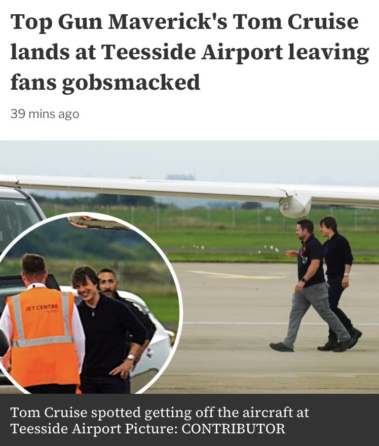 As if Tom Cruise just landed in County Durham 😎