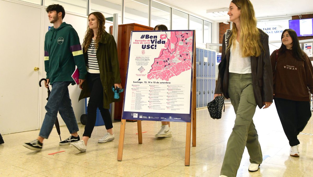👋A <a href="/UniversidadeUSC/">USC</a> dá a benvida ao alumnado con actos culturais, deporte, concertos, obradoiros e visitas guiadas en #Lugo e #Santiago

As xornadas de #BenVidaUSC desenvolveranse do 13 ao 15 de setembro

✍️Inscríbete: bit.ly/InscricionBenV…

🗞️usc.gal/gl/xornal/nova…
