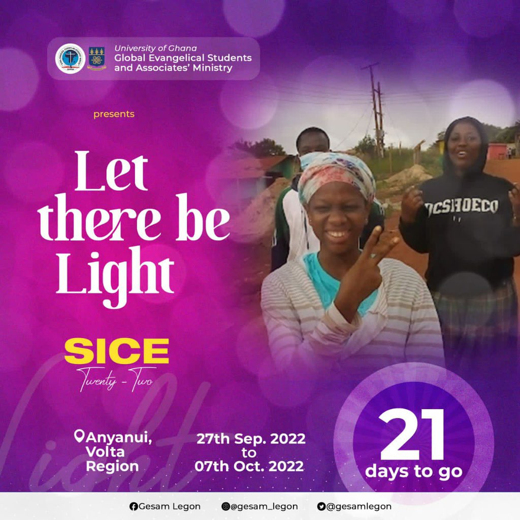 gesam_legon's tweet photo. SICE'22 is exactly 3 weeks away⏳💃🏻🎊
You don't wanna miss this year's experience 🤭
#SICE22
#Anyanui4christ
#letThebelight
#GESAMLEGON
#GEC https://t.co/14GTn3NZfu