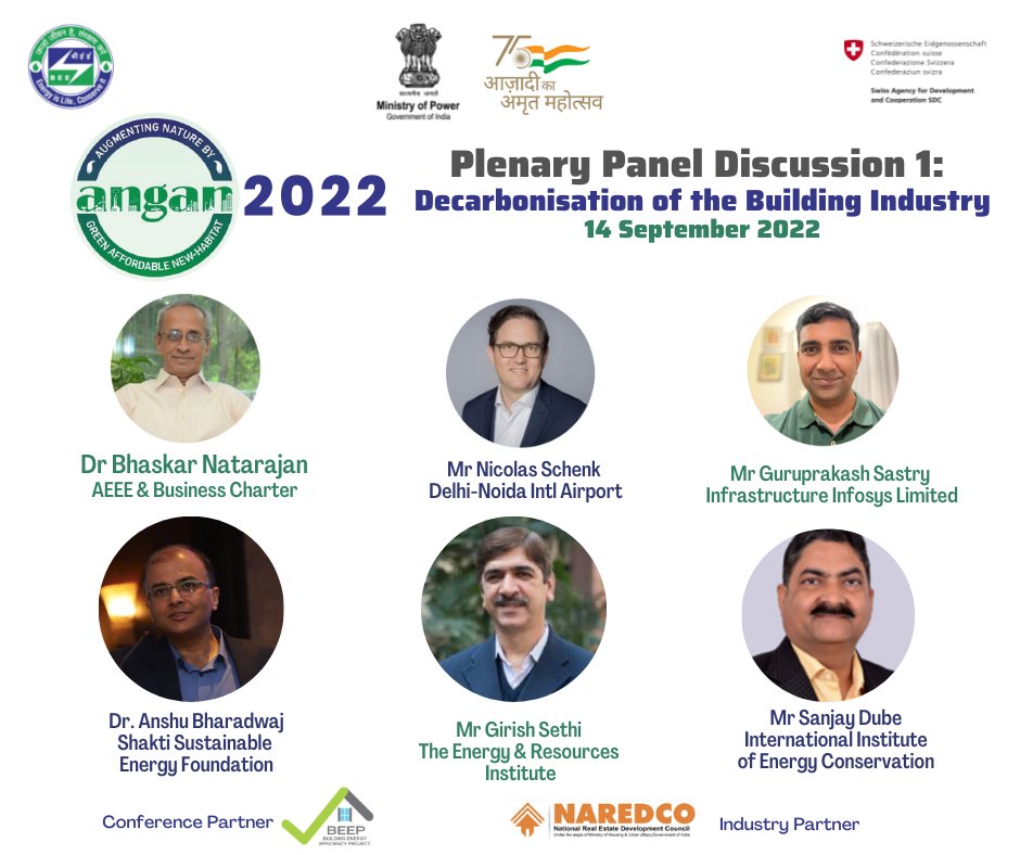 beep_india's tweet photo. #ANGAN22 &amp; organisers @MinOfPower @beeindiadigital @SwissDevCoop with support from #BEEP &amp; industry partner @NaredcoNational are bringing you some of the leading voices of #NetZeroEnergy &amp; #LowCarbon buildings. 

Register at: https://t.co/VVK9gwlvYI https://t.co/yTgSLJHT0H