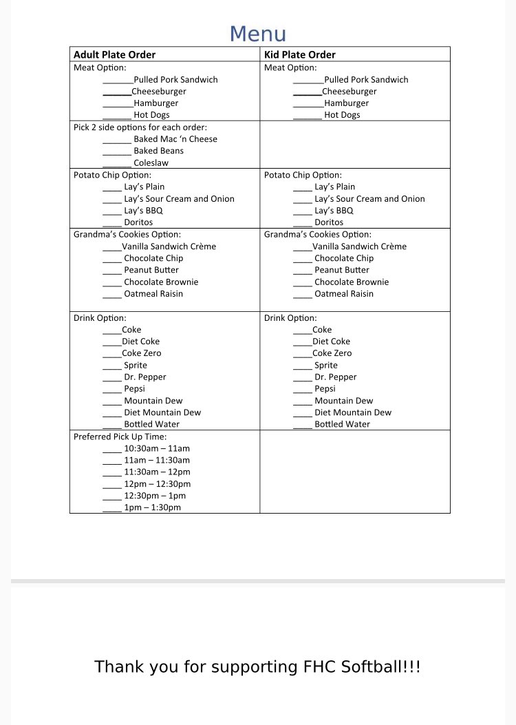 jennyhoshaw's tweet photo. Hungry 😋 FHC Softball is hosting their 1st Annual BBQ on 10/1. Plus you can watch both JV and Varsity 🥎take on Jackson HS!! Love 💗 to see our FHC Softball Alumni. Would like to recognize them between games!! Details 👇 @FHCSpartanSB @FHCAD https://t.co/UdEe1PxmqP