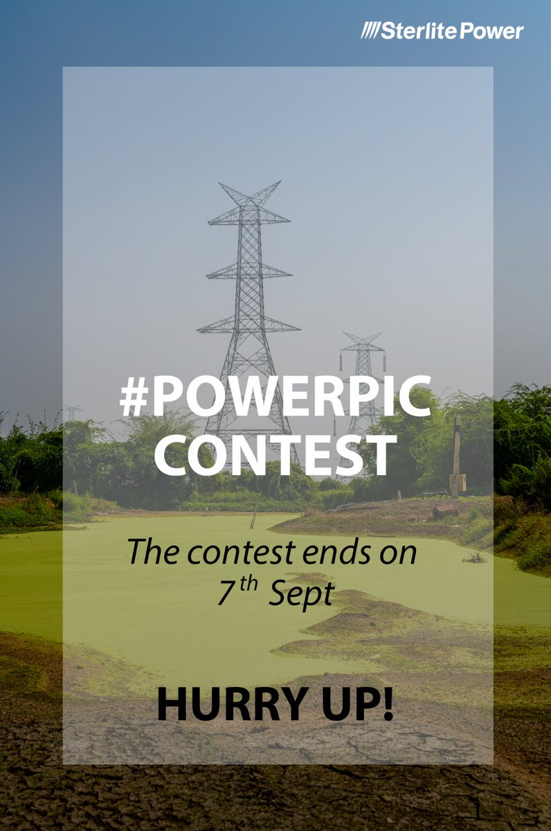 SterlitElectric's tweet photo. A shout out to all the amateur photographers to come ahead and share your entries. The #PowerPic Contest ends tomorrow.
Hurry!!!
#ContestAlert #Giveawayalert #PhotographyContest #PictureWorthAThousandWords #ContestAlertIndia #GiveAwayAlertIndia #GiveAwayTime #PhotographersOfIndia https://t.co/XSM7VQiD97