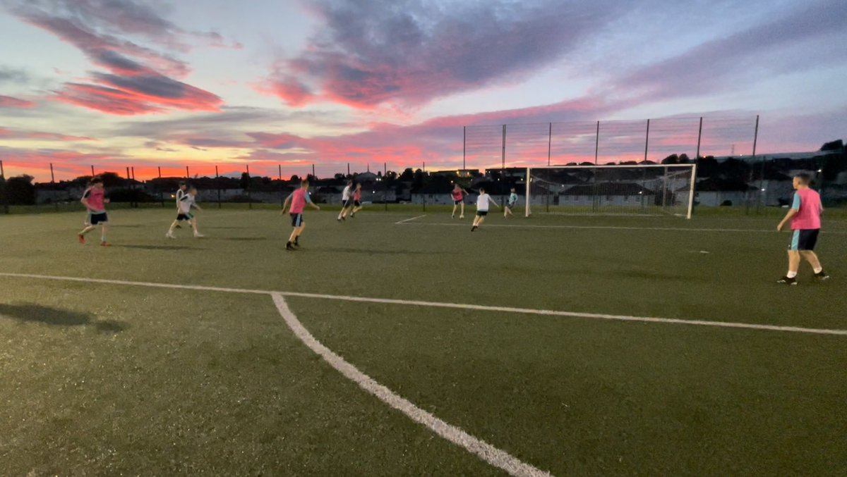 Training last night #sunset ⚽️