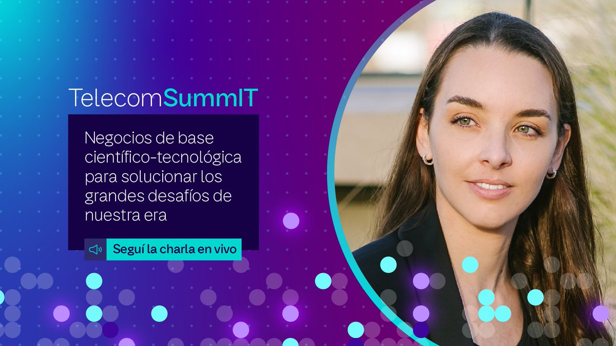 Telecom Empresas (@telecomempresas) on Twitter photo Ahora mismo, Paz Álvarez <a href="/mpaz_alvarez/">Paz Alvarez</a> comienza
su innovadora charla en #TelecomSummIT.
La CEO y cofounder de Zavia Bio nos cuenta cómo la ciencia y la tecnología pueden ayudar a las empresas a solucionar los desafíos de la nueva era. Ahora mismo, Paz Álvarez <a href="/mpaz_alvarez/">Paz Alvarez</a> comienza
su innovadora charla en #TelecomSummIT.
La CEO y cofounder de Zavia Bio nos cuenta cómo la ciencia y la tecnología pueden ayudar a las empresas a solucionar los desafíos de la nueva era.