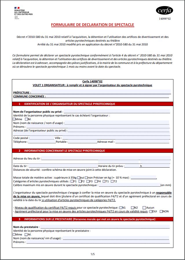 HTPYRO's tweet photo. Info administrative📋: les préfectures rendent actuellement effective l'utilisation du nouveau CERFA pour la déclaration des #feuxdartifices. Des questions? Nous vous accompagnons dans la constitution de votre dossier 😁
#teamhtpyro #spectaclespyrotechniques https://t.co/5uYHHRLQEI