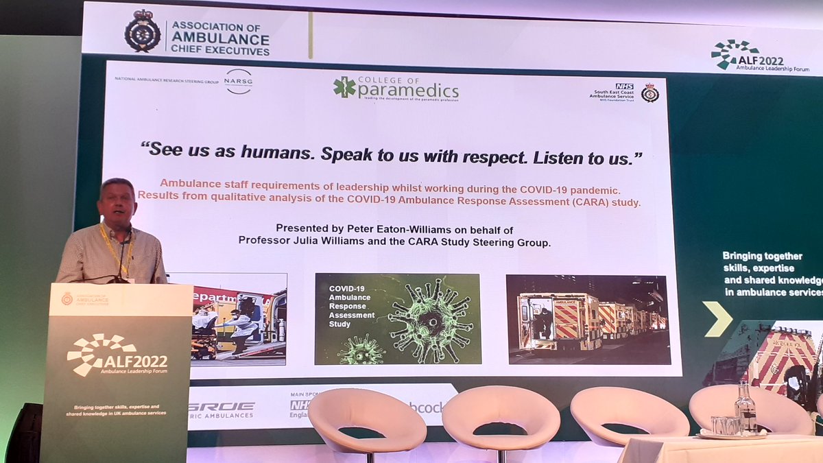 lizharrisFCPara's tweet photo. #CARA at #ALF2022 with @PeterEatonWill1 2000+ responses with 14000+ free text responses to this #Covid19 #Ambulance Response Assessment study. 

Further videos on the study can be watched by @ParamedicsUK members via the #CPDHub https://t.co/QQVayKrvMj