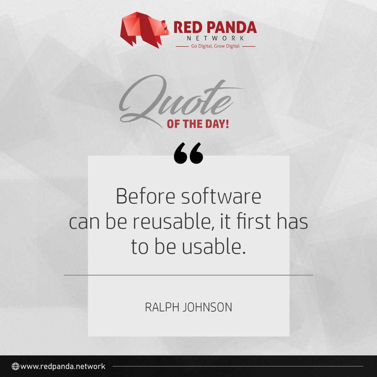 redpandaservice's tweet image. Quote of the day!

Get in touch with us today, DM us!
redpanda.network

#socialmediamarketing #digitalmarketing #brnadawareness #redpanda