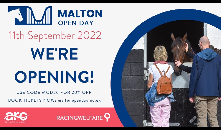 NewstartRacing's tweet photo. Looking forward to a dry day on Sunday 11th &amp; hopefully plenty of visitors!! 🌧🐎🤞🌤 #MaltonStablesOpenDay @NewstartRacing 
Use the code below to get 20% off your tickets! https://t.co/RoNNpwMod7