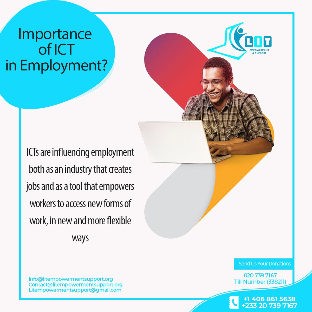 litempowerspt's tweet photo. Across the globe, information and communication technologies (ICTs) are transforming the world of work, creating new job opportunities, and making labor markets more innovative, inclusive
#ngo #donate #digitaldivide #Enddigitaldivide #charity #volunteers #africa #SDGs #JAMZ https://t.co/5i7fO6XS9j
