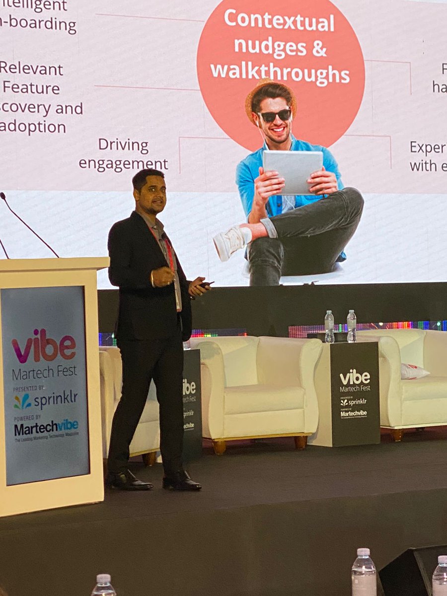 netcore_cloud's tweet photo. Insights of #day1 at @MartechVibe Fest!✨
Mayank Tomar, Head - Product Evangelist for Overseas Market at Netcore Cloud, shares his views and insights on 3 Secrets to Win Customers for Life during the #Vibe #Martech Fest.
👋Drop by Booth #20 and say hello to us!
#VMFME #Dubai https://t.co/wj8snQJcqO