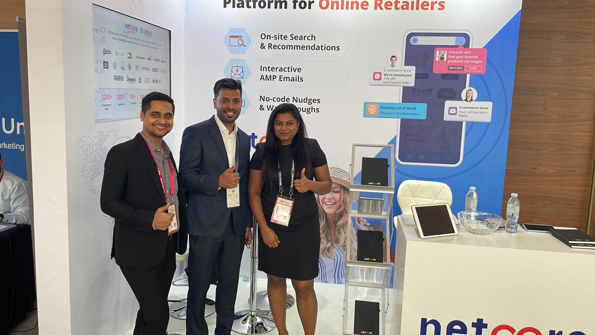 netcore_cloud's tweet photo. Insights of #day1 at @MartechVibe Fest!✨
Mayank Tomar, Head - Product Evangelist for Overseas Market at Netcore Cloud, shares his views and insights on 3 Secrets to Win Customers for Life during the #Vibe #Martech Fest.
👋Drop by Booth #20 and say hello to us!
#VMFME #Dubai https://t.co/wj8snQJcqO