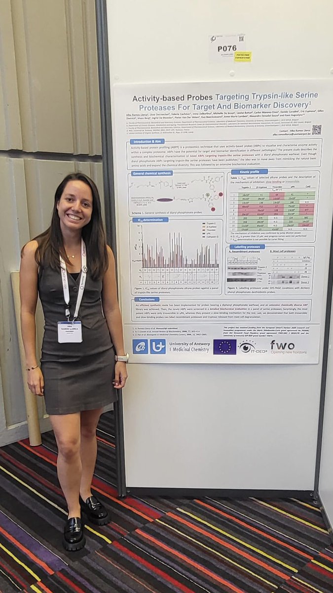 Presenting my PhD research about Activity-based probes targeting serine proteases at #EFMCISMC22 in Nice. Come check my poster this evening at P076. #phdlife #medchem <a href="/EuroMedChem/">EFMC</a>