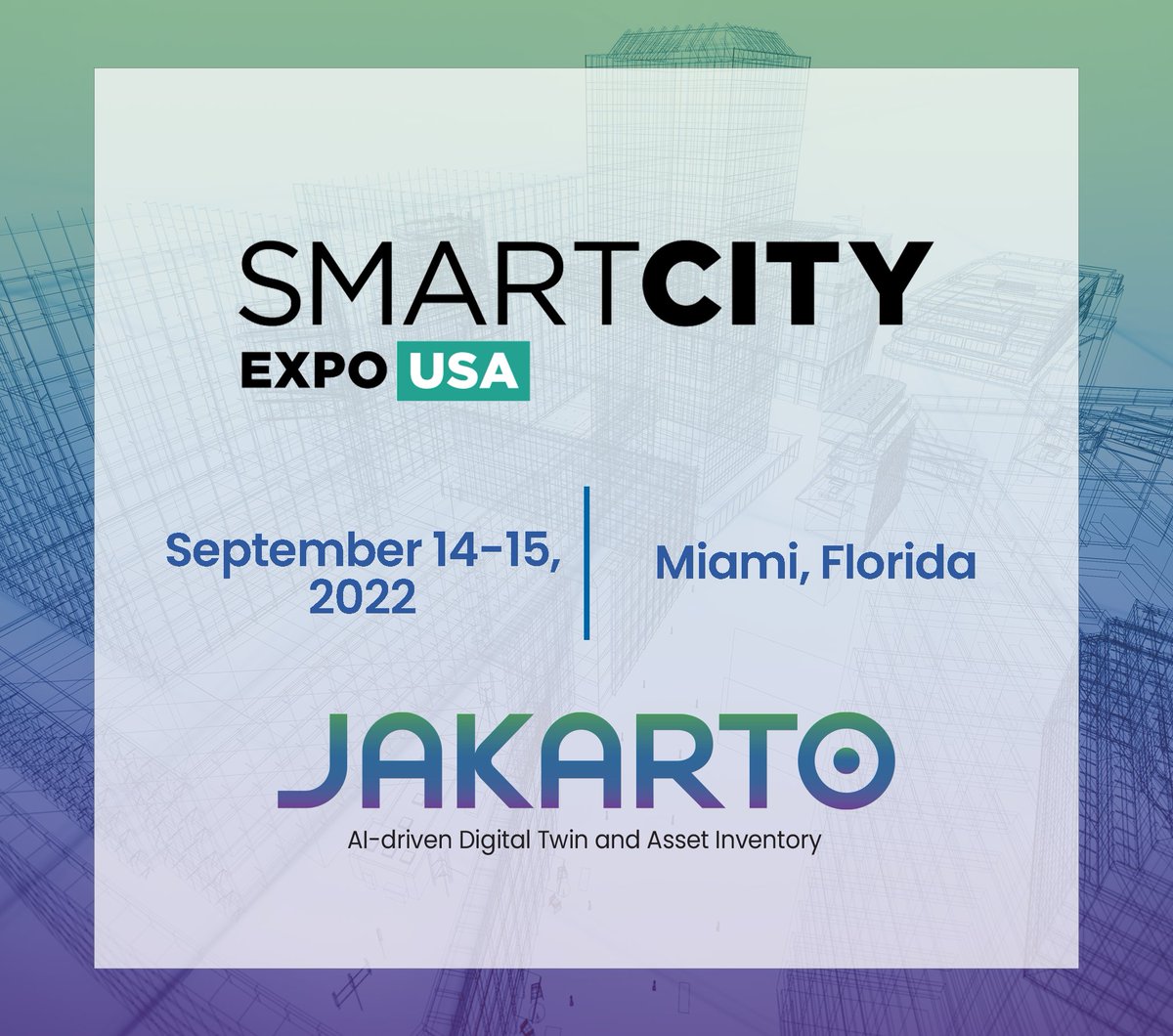 Jakarto is exhibiting at the <a href="/SmartCityExpoUS/">Smart City Expo USA</a>  September 14-15 in Miami jakarto.com/en/blog/jakart…  #smartcities #digitaltwin #assetmanagement