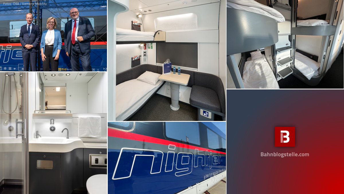 Bahnblogstelle's tweet photo. Mehr dazu hier:
https://t.co/zLJi0e048n
#ÖBB #Nightjet #NightjetNewGen #Nachtzug #SiemensMobility #Siemens #Innendesign #Präsentation #Österreich #Deutschland #Italien #Liegewagen #Schlafwagen #Sitzwagen #Zugreise #Europa @SiemensMobility @unsereOEBB https://t.co/la53CpGcFe