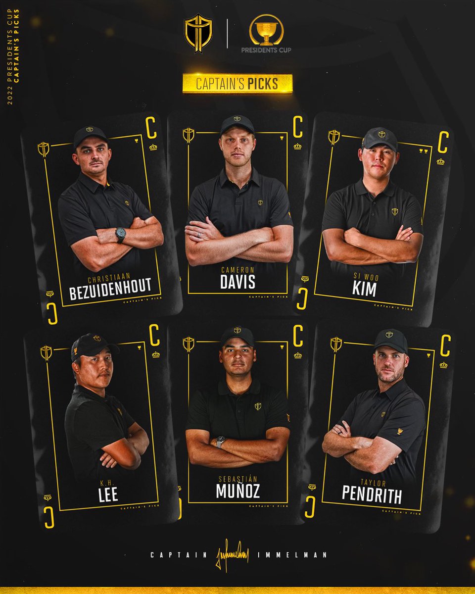 The 𝐬𝐢𝐱 𝐩𝐢𝐜𝐤𝐬 joining us at Quail Hollow 👊

#IntlTeam #PresidentsCup