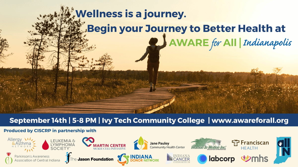 AllergyAsthmaHQ's tweet photo. Join us in Indianapolis to learn about #clinicaltrials and hear experiences shared by trial participants and healthcare professionals in your community. September 14th, 5-8 PM at Ivy Tech Community College. Register today: https://t.co/3KcPCSN5iu
@CISCRP
#AWAREForAll https://t.co/BKTWzFukYr