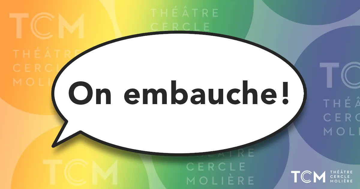 📣 Gérance de salle recherchée!
Tu désires t'impliquer dans le domaine des arts et de la culture et travailler dans un milieu dynamique? Joins-toi à notre équipe!
Consulte l'offre d'emploi complète au Cerclemoliere.com/a-propos-de-no… et pose ta candidature avant le 21 septembre.