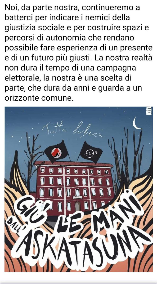47aska's tweet photo. Nel mare di fuffa di questa campagna elettorale (sulle recenti ennesime richieste di sgombero dell'#askatasuna in consiglio comunale): https://t.co/x9IfLv1bao