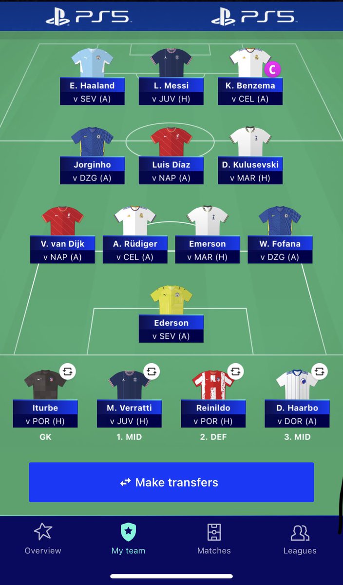 FPL_iNorge's tweet photo. Lets give CL fantasy a go just for fun.
Real, PSG, LFC, City, Spurs and Chelsea-team. Thoughts?
#fpl #clfantasy https://t.co/FcwPZ1HhFA