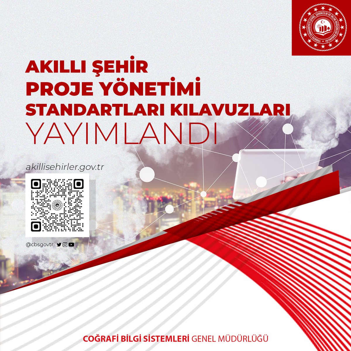Akıllı Şehir Proje Yönetimi Standartları Kılavuzları Yayımlandı 📕

Kılavuzlara ulaşmak için ➡️
akillisehirler.gov.tr/akilli-sehir-p…

🌐 akillisehirler.gov.tr

#cbsgovtr #cbsgm #akıllışehir