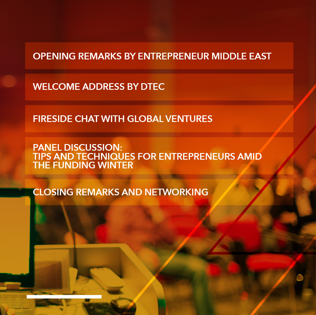 Dtec_dso's tweet photo. Dtec Forum is back again!
Be a part of our exciting event which cover tips and techniques for entrepreneurs amid the funding winter!
To register for this event, click the link below.
https://t.co/GaOi1fr3Ji
@EntMagazineME
#DtecEvents https://t.co/OMS9nfcGPF