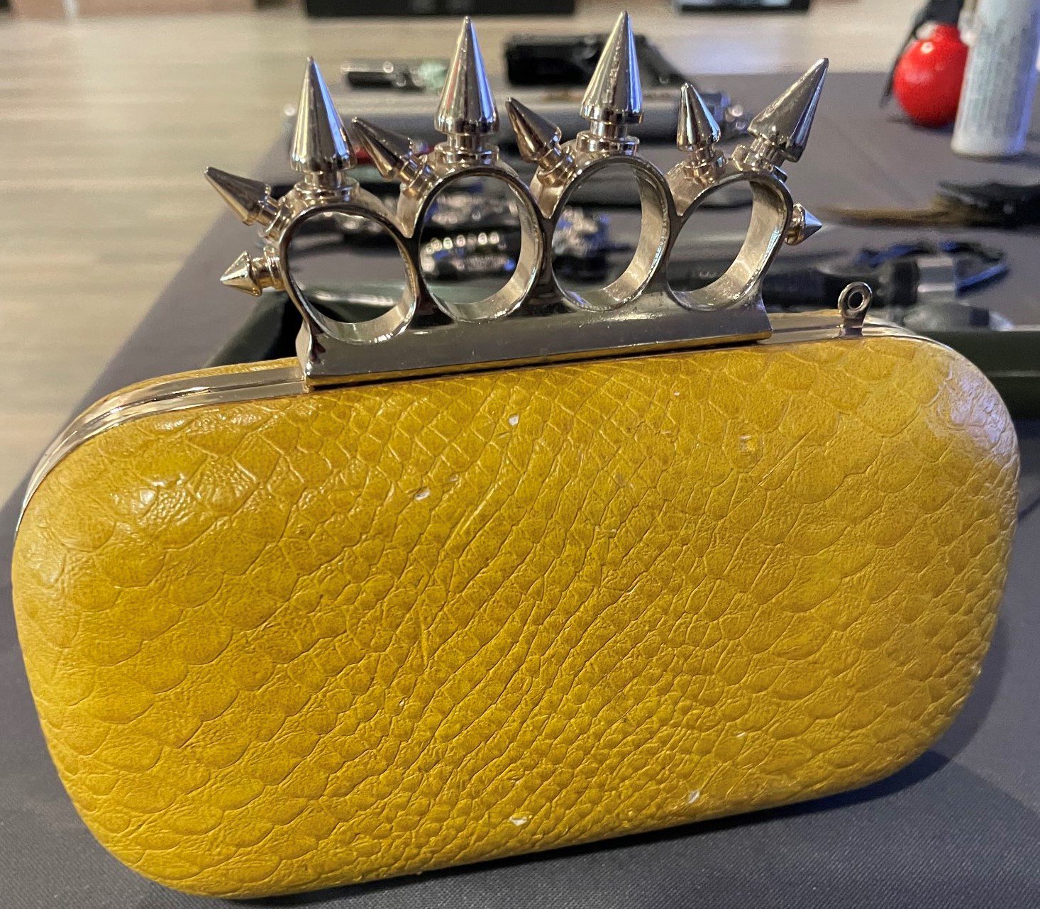 TSA on X: Want to travel with a spiked brass knuckle purse? Don't