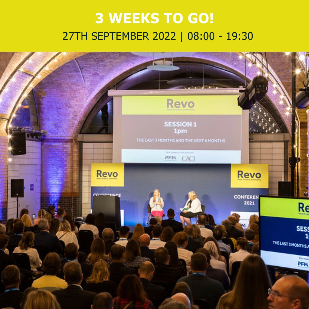 RevoLatest's tweet photo. 3 weeks to go until the Completely Retail Marketplace &amp; Revo Conference.

Haven’t registered to attend?
No problem, register below to make sure you don’t miss out. https://t.co/PLRUYgP7B3

We hope to see you there!

#crmp22 #revoconference #retailevent #propertyuk @crmarketplace https://t.co/98ejkujFHU