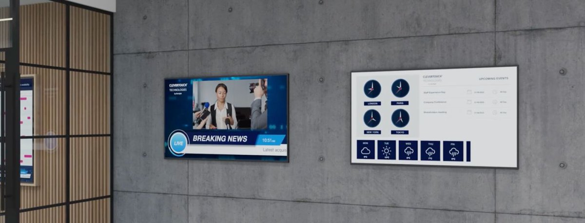 Our commercial #digitalsignage solutions deliver powerful brilliance with effortless control and advanced feature capabilities. Find out more here: bit.ly/3AFtCKz

#avtweeps #MyClevertouch #clevertouch