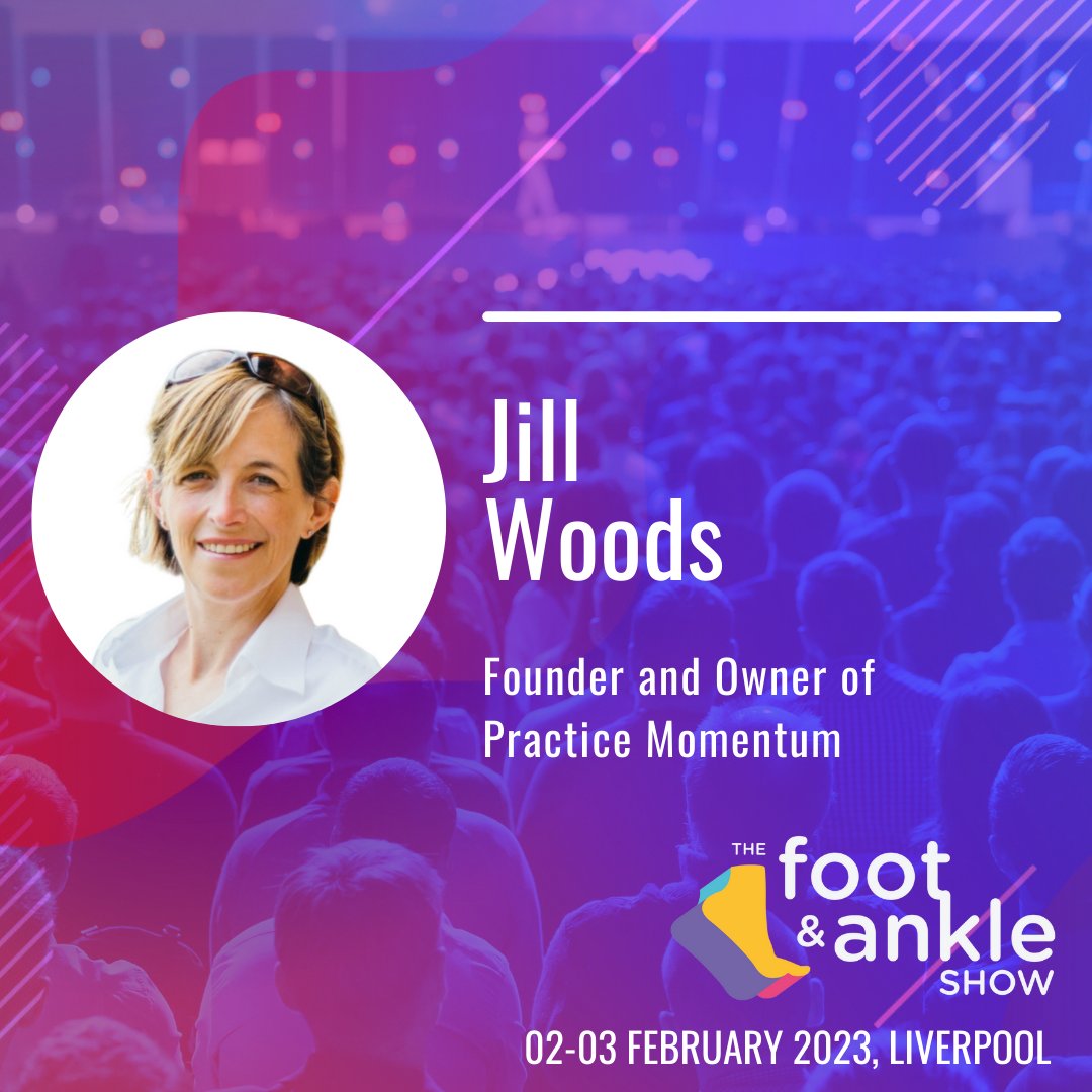 We're delighted to announce Jill Woods as one of the fantastic speakers at the Foot &amp; Ankle Show 2023.

Early bird tickets are available at lnkd.in/exgTHSKh

#foothealth #healthcare #podiatry #physiotherapy #sportstherapy #sportsmedicine #marketing #footandankle