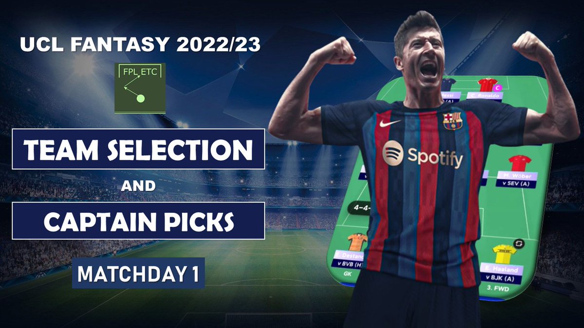 EtcFpl's tweet photo. Hello Everyone! The deadline for the 1st Matchday of Group stage of UEFA Champions League 2022-23 is looming over us, and in this video, one of the FPL ETC’s panel members is going to share his draft team &amp; captaincy choices.
#UCL  #UCLFantasy 

https://t.co/pQAacoCZCL https://t.co/WnbsASrpll
