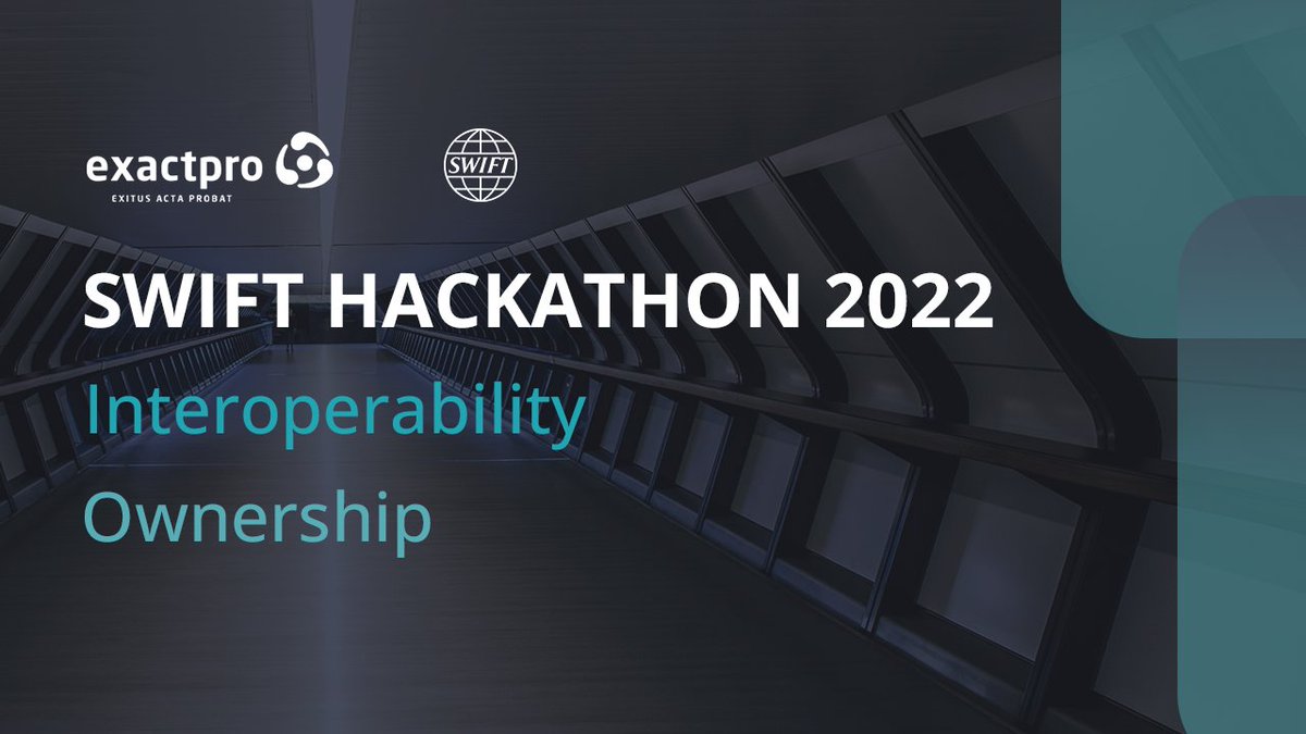 exactpro's tweet photo. @exactpro teams are all geared up to take on this year’s #SWIFTHackathon challenges of Interoperability and Ownership. We look forward to exploring the theme of #DigitalAssets for the benefit of the @swiftcommunity & the global #FinancialMarkets ecosystem.
@Sibos #SoftwareTesting https://t.co/FCGDtfwMVb