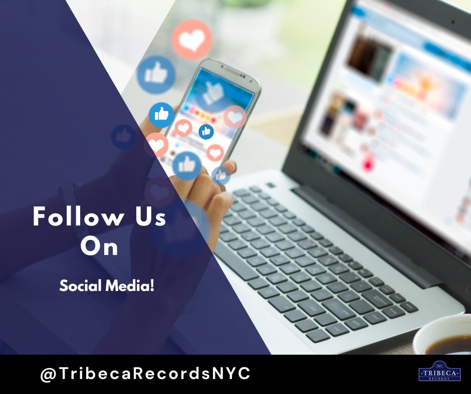 TribecaRecords's tweet photo. Did you know that we're active on Instagram, Facebook, Twitter, and LinkedIn?

Make sure to follow us on all platforms to stay up to date!

Facebook: https://t.co/RyTq47wxqY
Instagram: https://t.co/CEpxS0roRl
Twitter- https://t.co/eXaAjfVAIA 
LinkedIn: https://t.co/lhlVqXwUDg https://t.co/F7SAX2UCeq